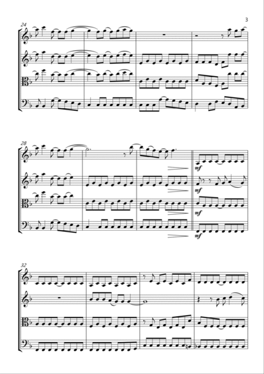 Go Your Own Way String Quartet scores gallery preview page 3