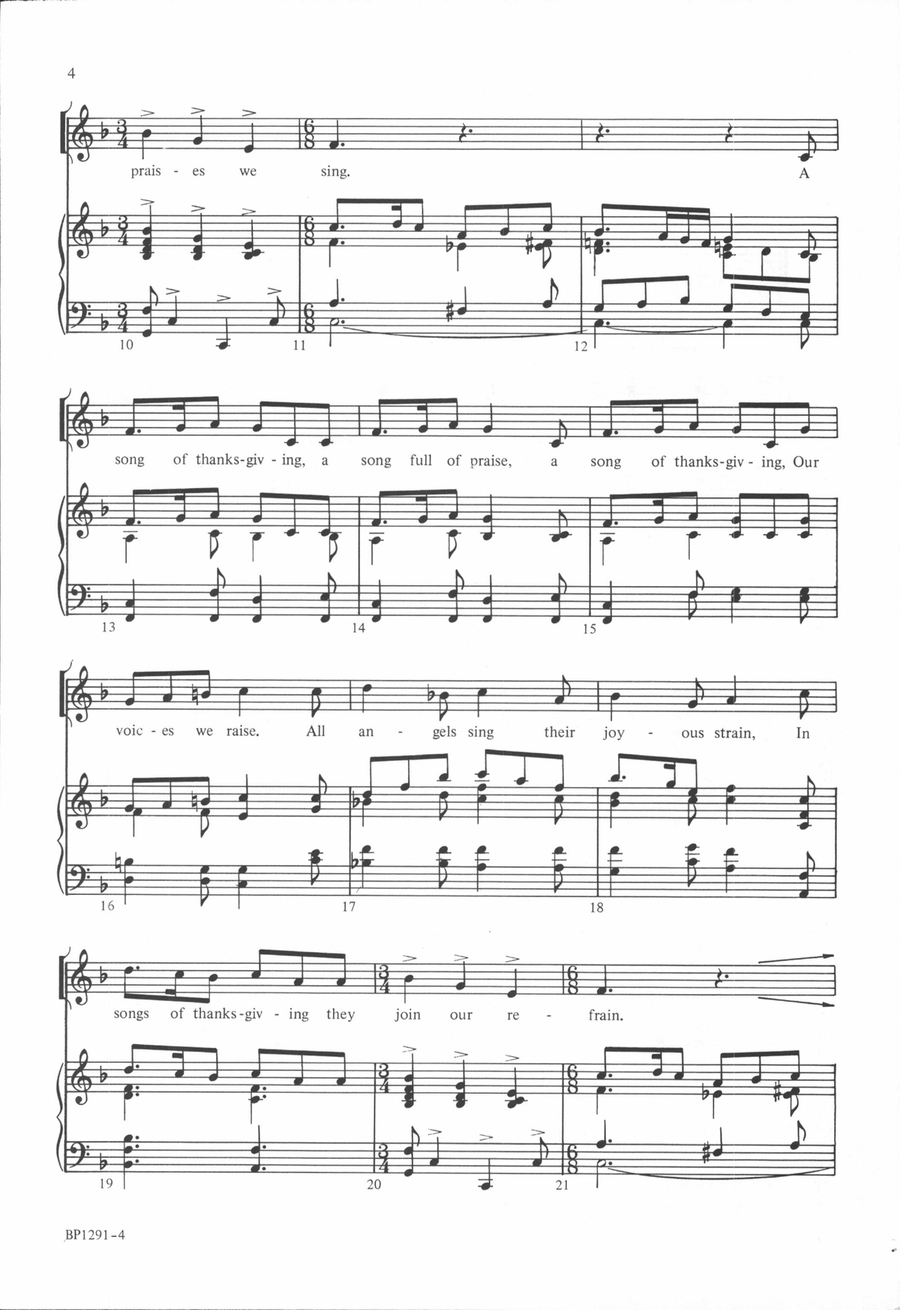 A Song of Thanksgiving A Song of Thanksgiving Unison Choir scores gallery preview page 3