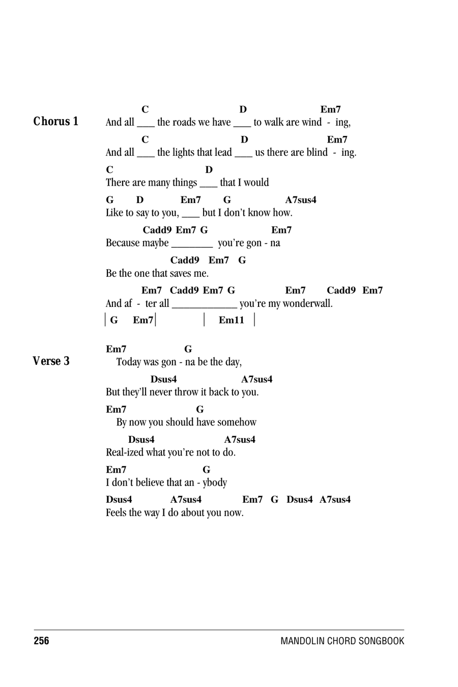 Wonderwall Mandolin scores gallery preview page 2