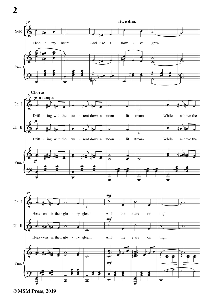 Mary Earl-Beautiful Ohio,in C Major,for Voice and Piano Piano, Vocal scores gallery preview page 4
