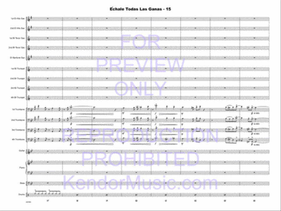 Echale Todas Las Ganas (Give It All You Got) Jazz Ensemble scores gallery preview page 16