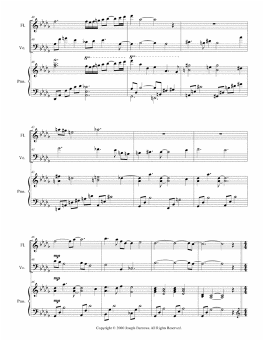 Kairos IV by Joseph Burrows - Flute, Cello and Piano Small Ensemble scores gallery preview page 5