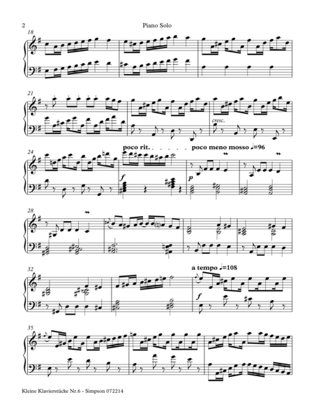 Kleine Klavierstücke Nr.6 - Komponiert auf der Donau. image number null