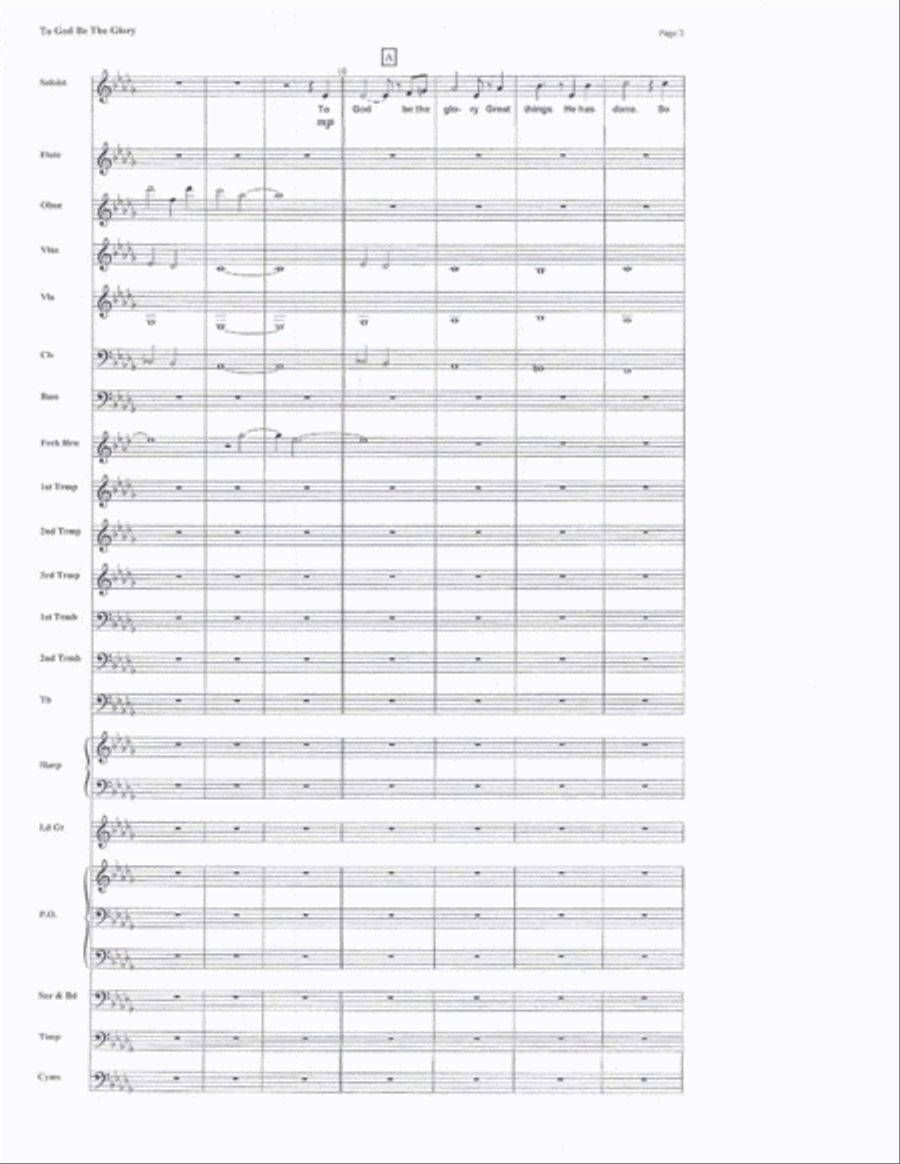 To God be the Glory To God be the Glory Percussion Ensemble scores gallery preview page 2