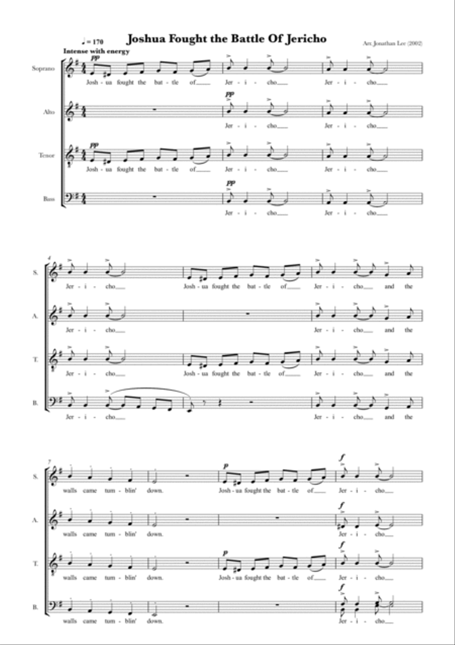 Joshua Fought the Battle of Jericho Divisi scores gallery preview page 2