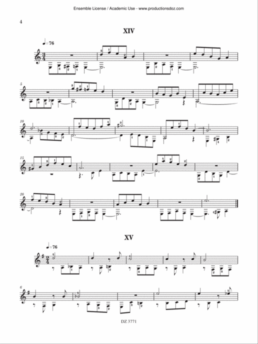12 Études très simples, vol. 2 Classical Guitar scores gallery preview page 4