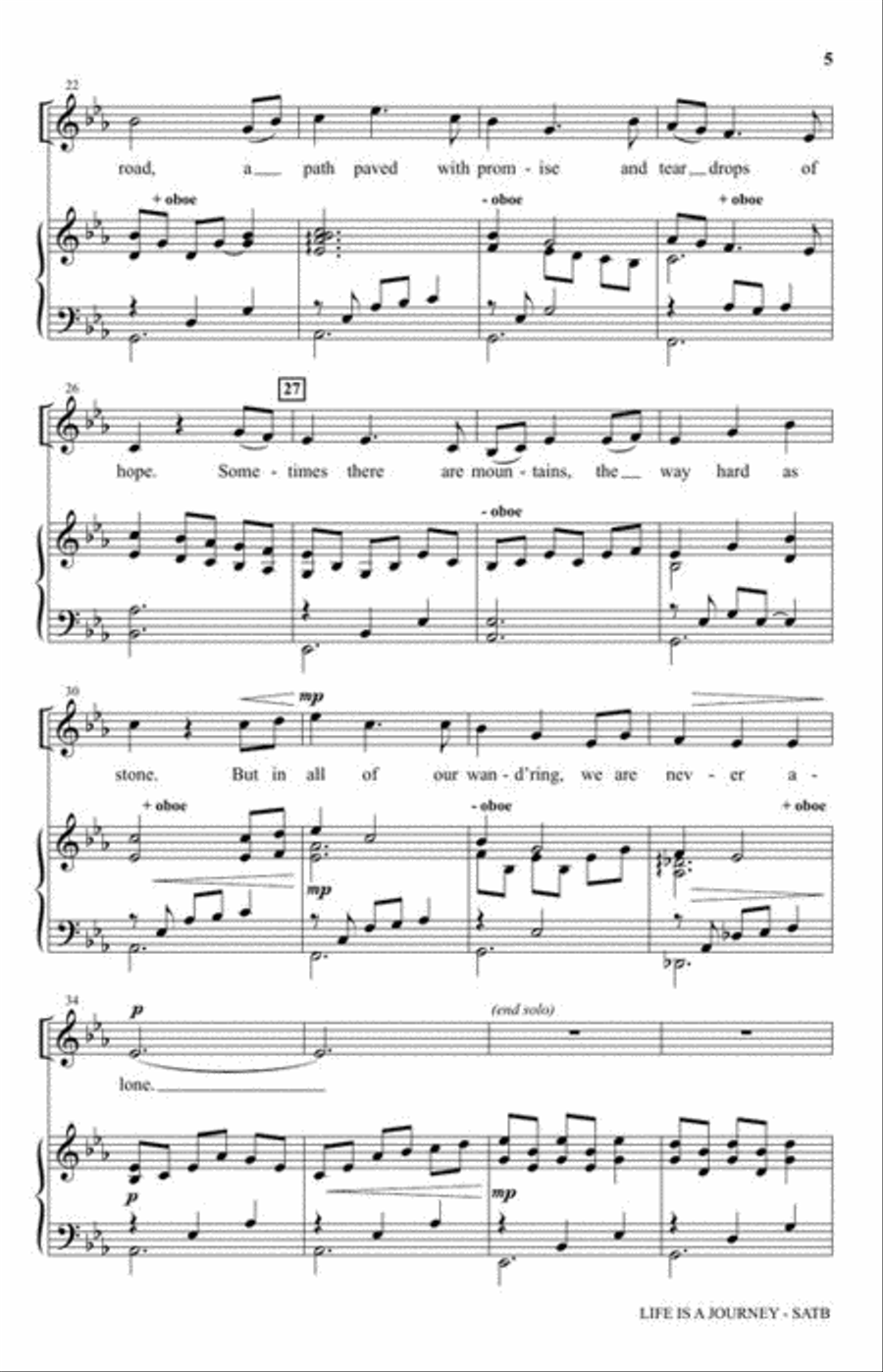 Life Is a Journey 4-Part scores gallery preview page 5