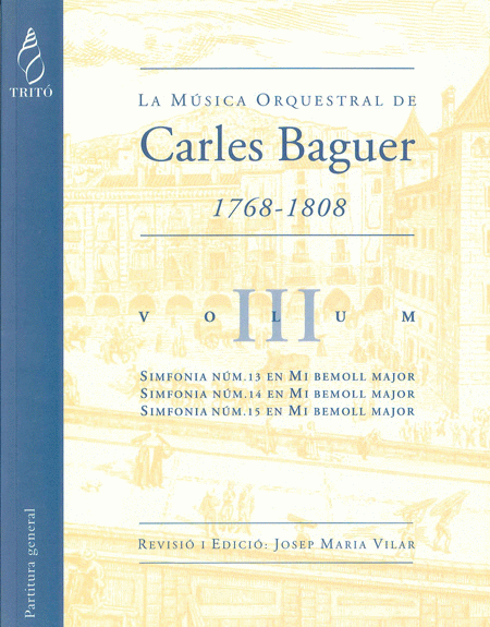 La Música Orquestral de Carles Baguer Oboe - Sheet Music