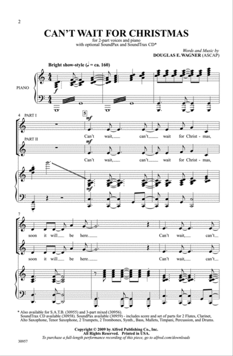 Can't Wait for Christmas 2-Part scores gallery preview page 2
