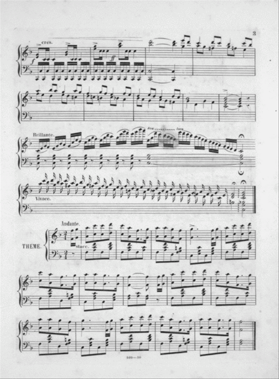 Oh! Susanna. Introduction and Brilliant Variations Piano Solo scores gallery preview page 3