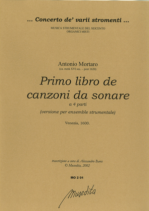 Book cover for Primo libro de canzoni da sonare (Venezia, 1600)