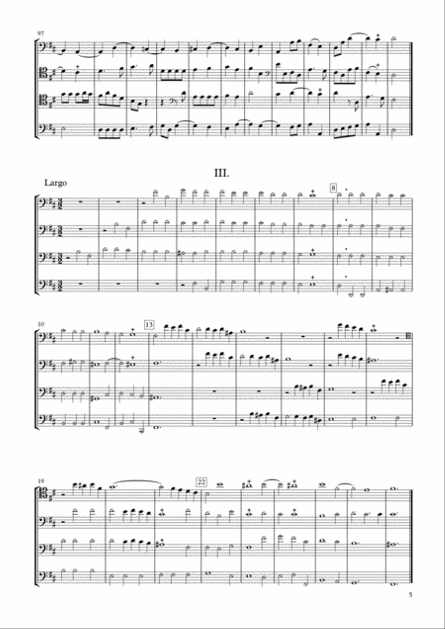 Sonata Op.34-4 for Four Violoncellos Cello Solo scores gallery preview page 5