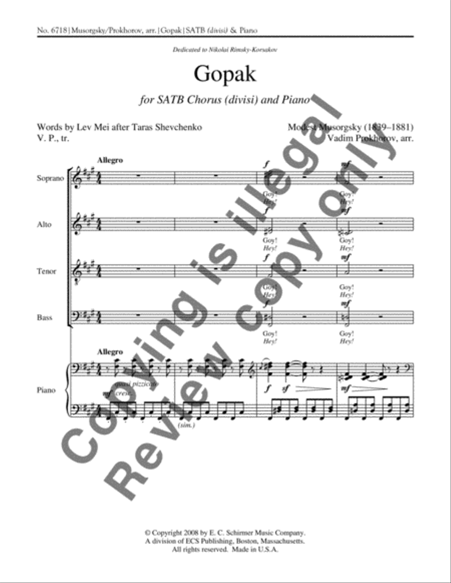 Gopak 4-Part scores gallery preview page 10