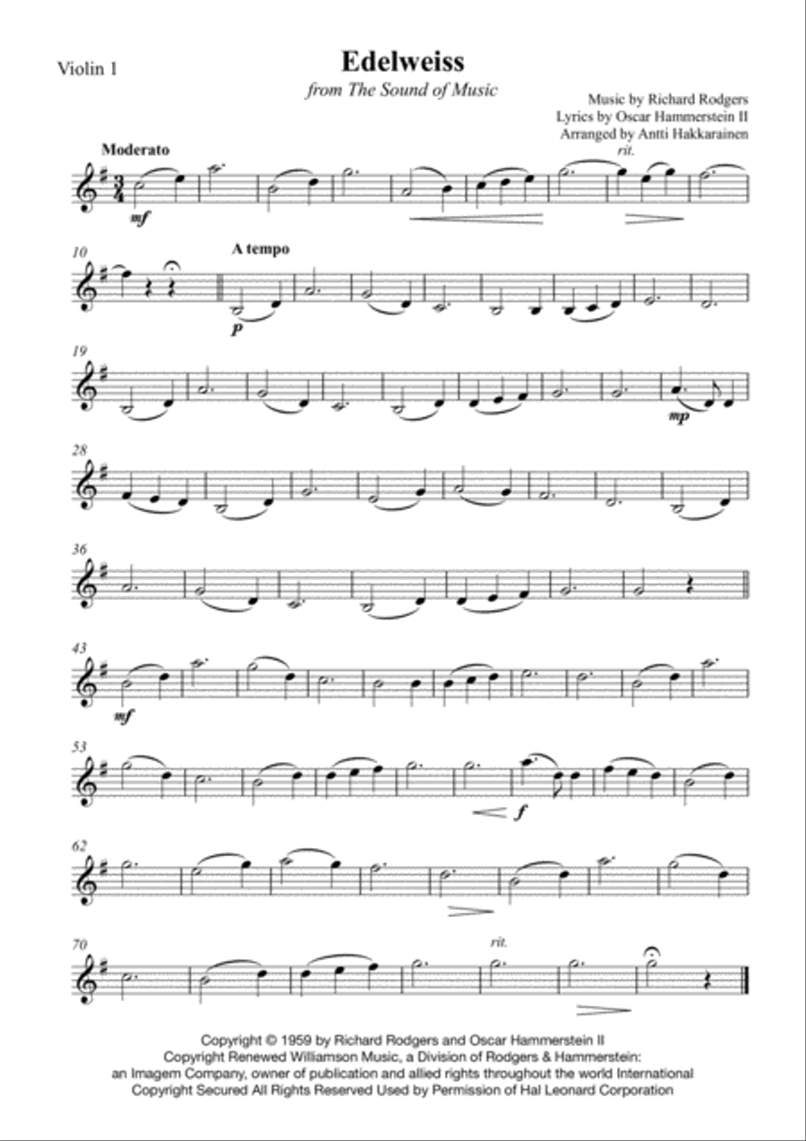 Edelweiss Edelweiss String Quartet scores gallery preview page 5