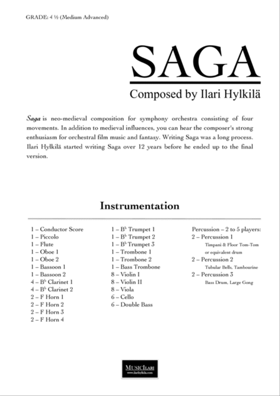 Saga Full Orchestra scores gallery preview page 2