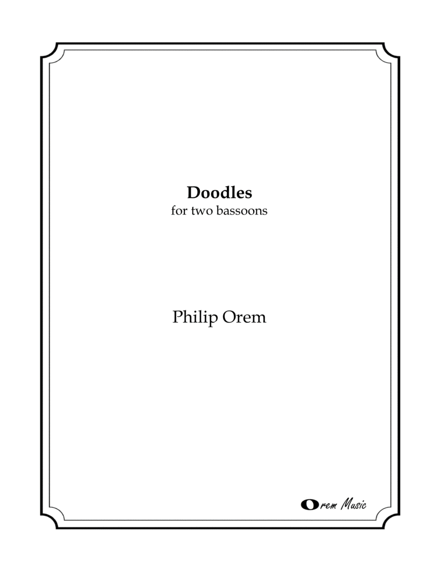 Doodles (for two bassoons) Bassoon Solo scores gallery preview page 1