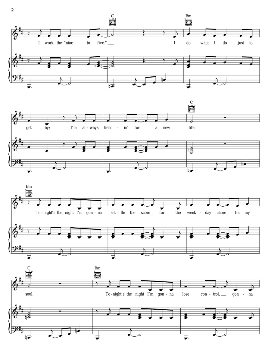Go! Go! Piano, Vocal, Guitar scores gallery preview page 2