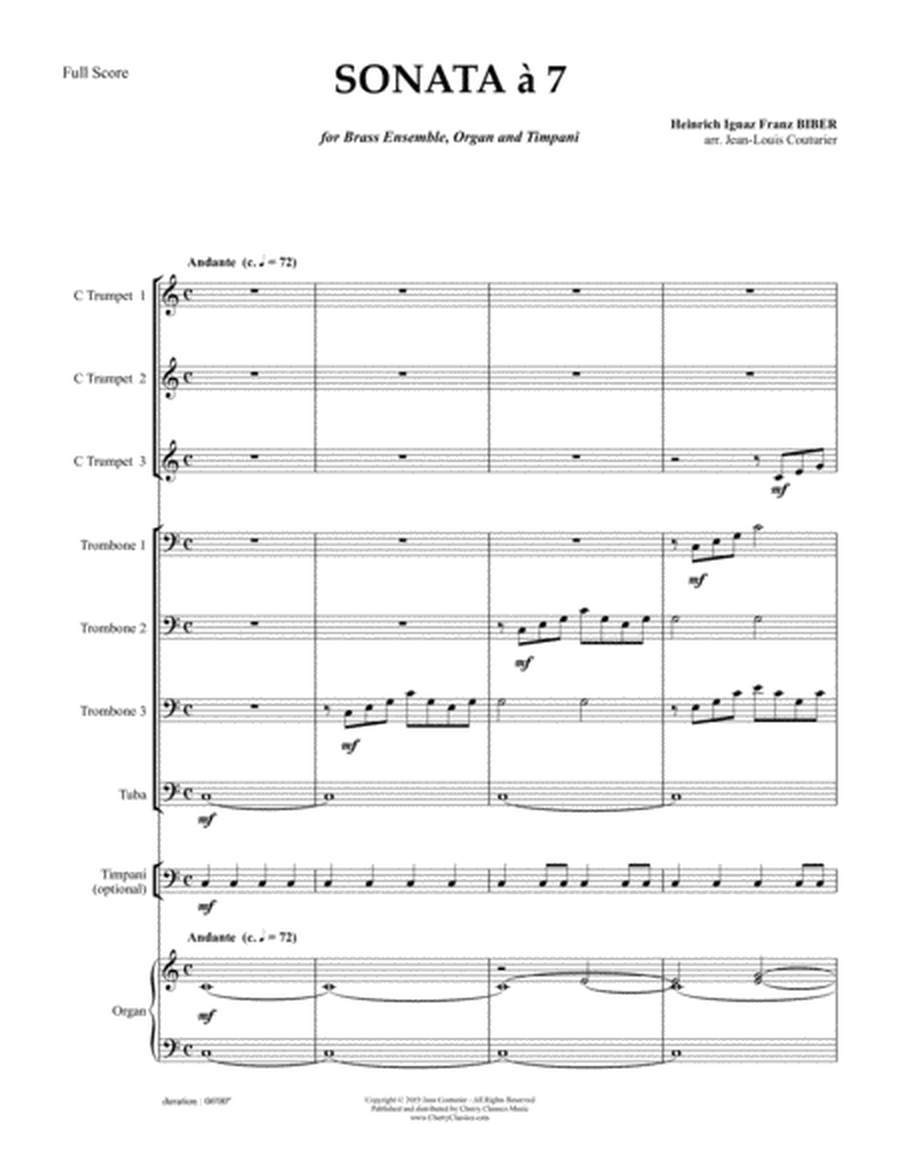 SONATA à 7 for Brass Ensemble, Organ and optional Timpani
