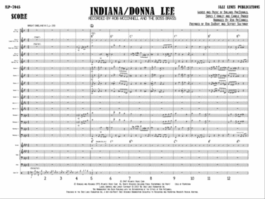 Indiana/Donna Lee Indiana/Donna Lee Big Band scores gallery preview page 4