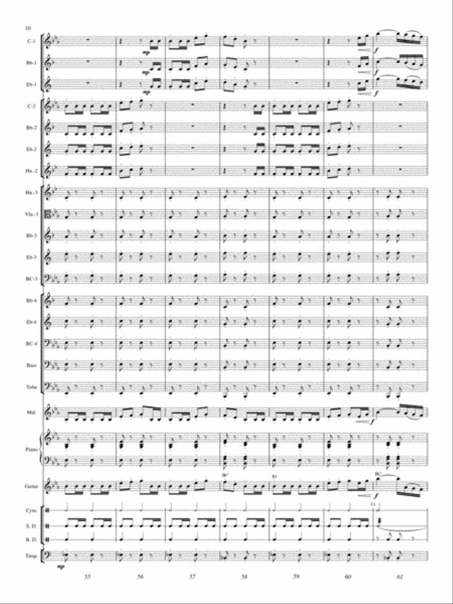 William Tell Overture (Finale) Concert Band scores gallery preview page 9