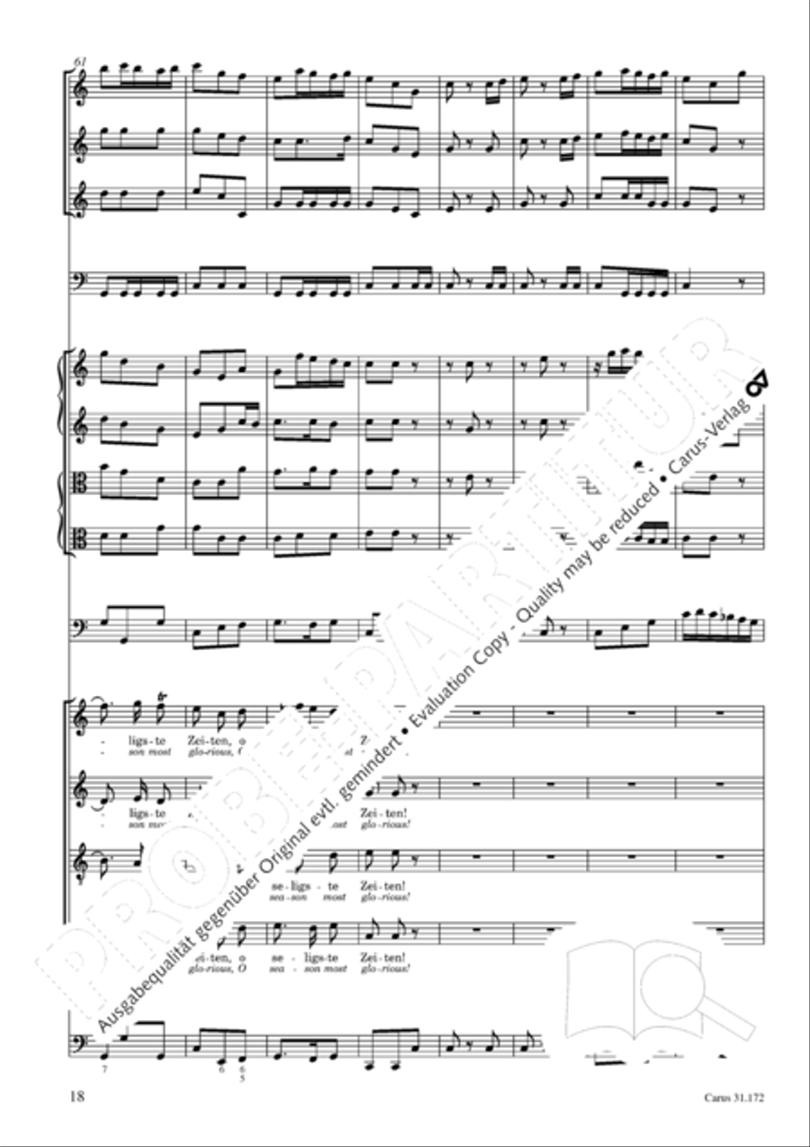 Sound forth, now with singing (Erschallet, ihr Lieder) 4-Part scores gallery preview page 17