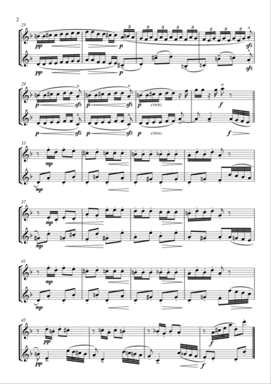 Dance of the Sugar Plum Fairy arranged for Saxophone Duet Woodwind Duet scores gallery preview page 4