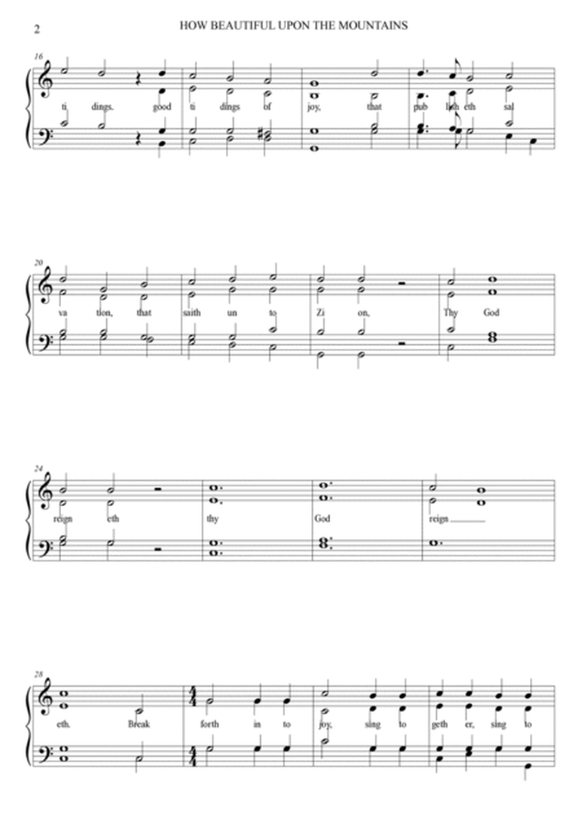 How Beautiful Upon The Mountains - Traditional Christmas Choral - SATB