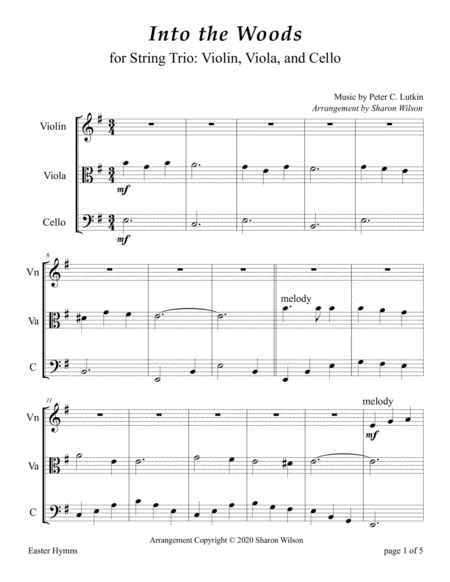 Into the Woods My Master Went (for String Trio – Violin, Viola, and Cello) image number null