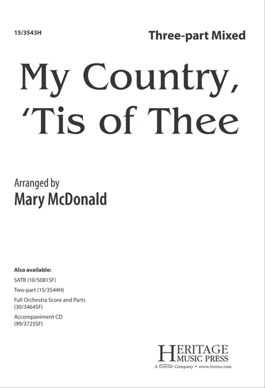My Country, 'Tis of Thee 3-Part scores gallery preview page 1