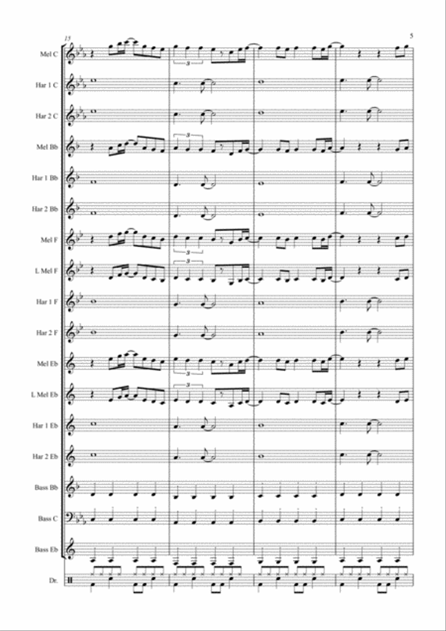 Eye Of The Tiger Large Ensemble scores gallery preview page 5