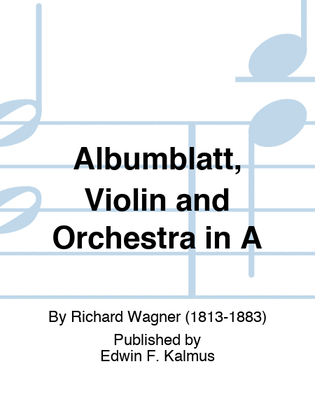 Book cover for Albumblatt, Violin and Orchestra in A