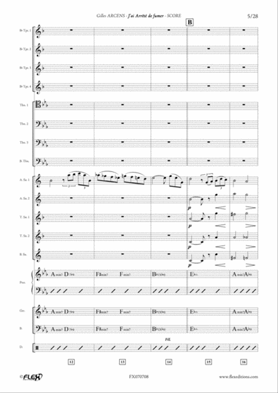 J'ai Arrete de Fumer Big Band scores gallery preview page 5