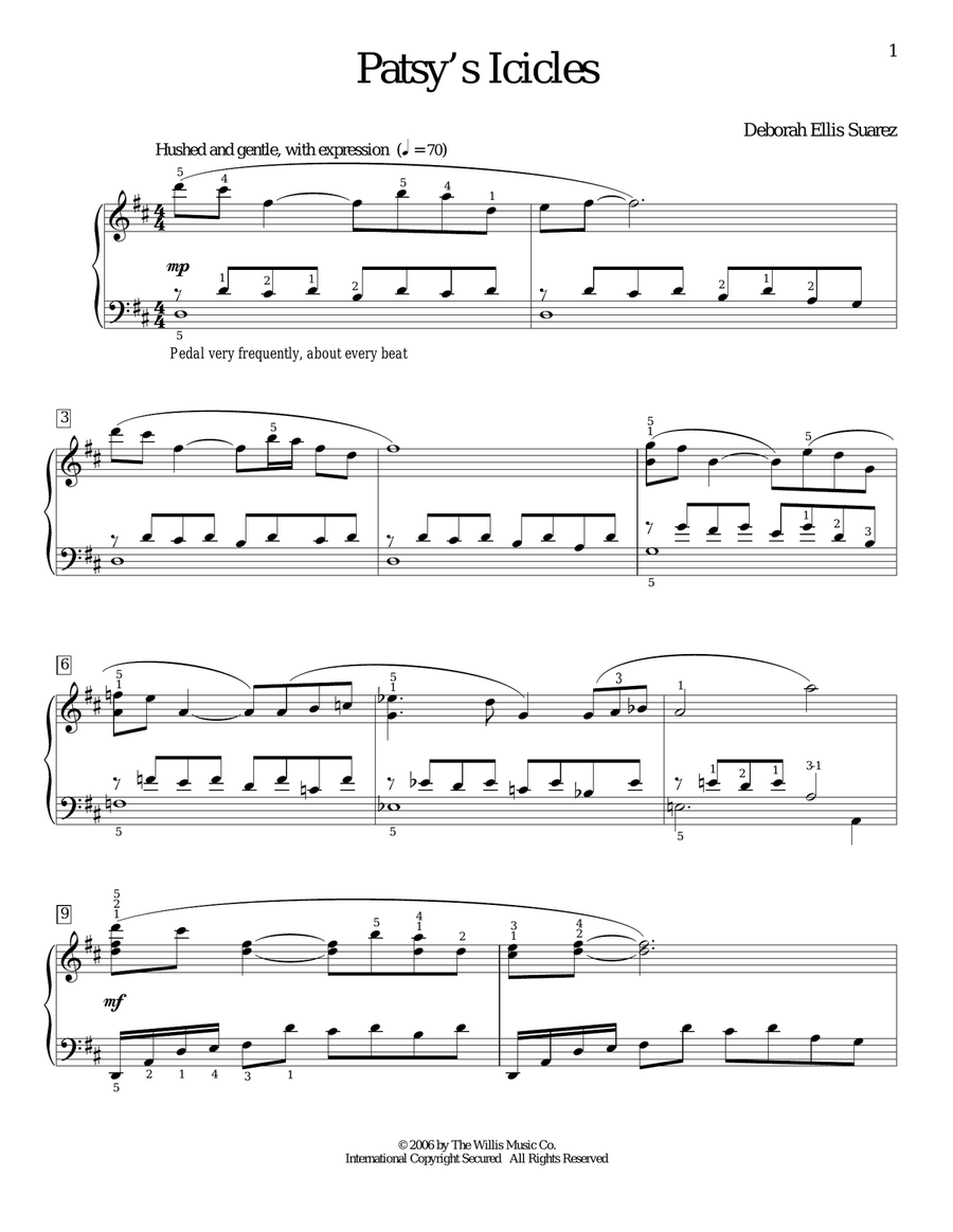 Patsy's Icicles Patsy's Icicles Piano Method scores gallery preview page 1