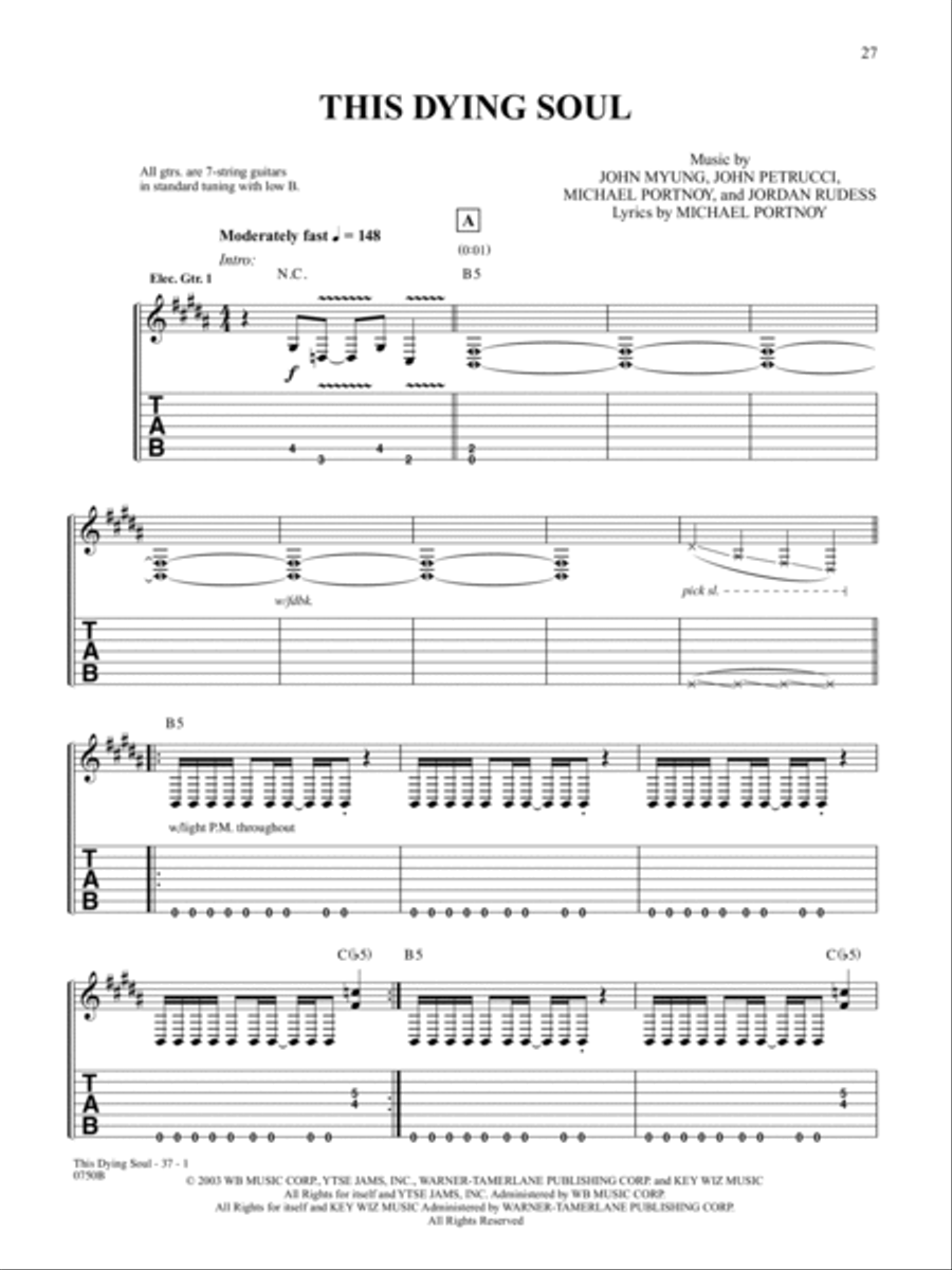 This Dying Soul This Dying Soul Guitar Tablature scores gallery preview page 1