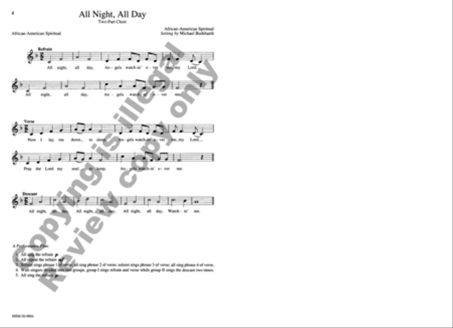 Rise, Children, Gonna Praise the Lord Unison Choir scores gallery preview page 3