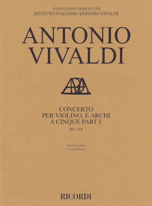 Book cover for Concerto RV 813 for Violin and Strings in Five Parts