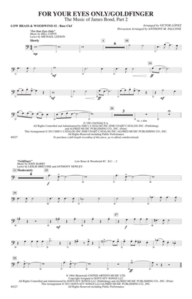For Your Eyes Only / Goldfinger: Low Brass & Woodwinds #2 - Bass Clef