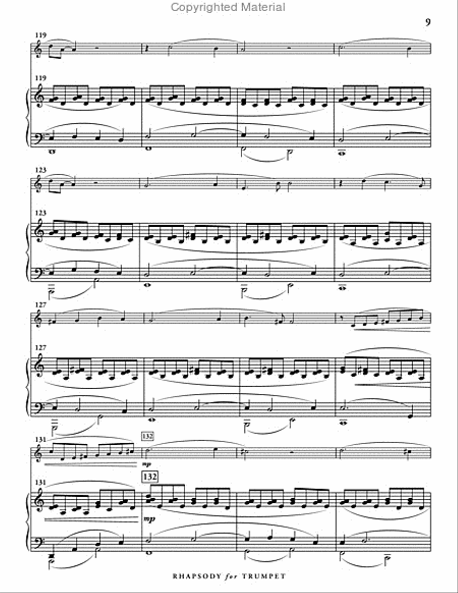 Rhapsody for Trumpet (score & 1 part) Trumpet Solo scores gallery preview page 10