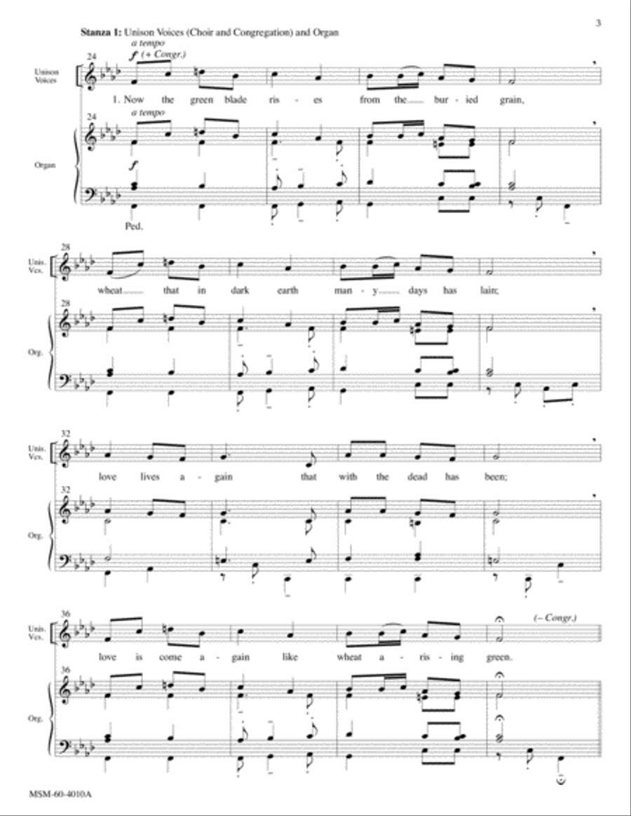 Now the Green Blade Rises Choir scores gallery preview page 3