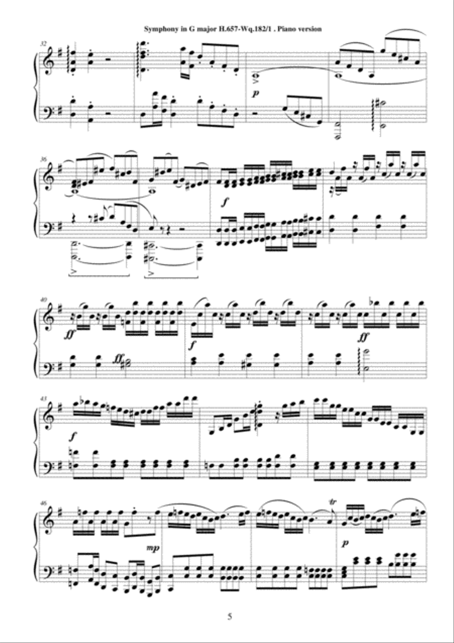 Bach C.P.E - Six symphonies - Piano version Piano Solo scores gallery preview page 5