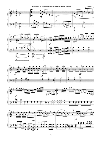 Bach C.P.E - Six symphonies - Piano version