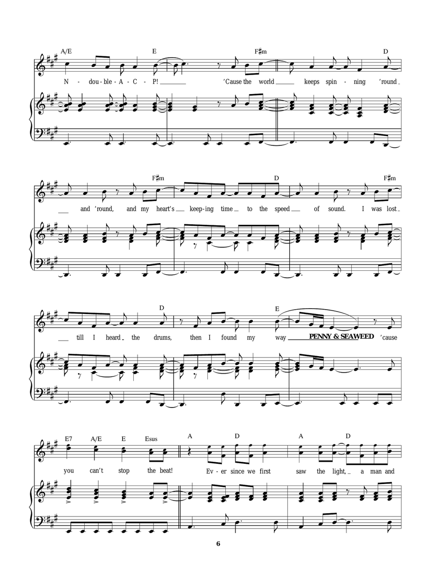 You Can't Stop The Beat Guitar scores gallery preview page 6