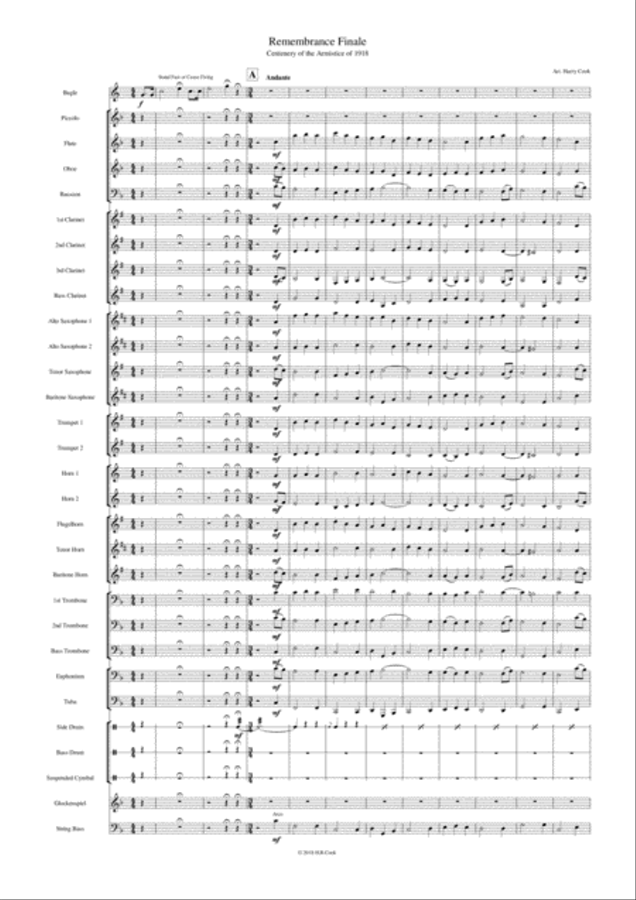 Remembrance Finale Concert Band scores gallery preview page 4