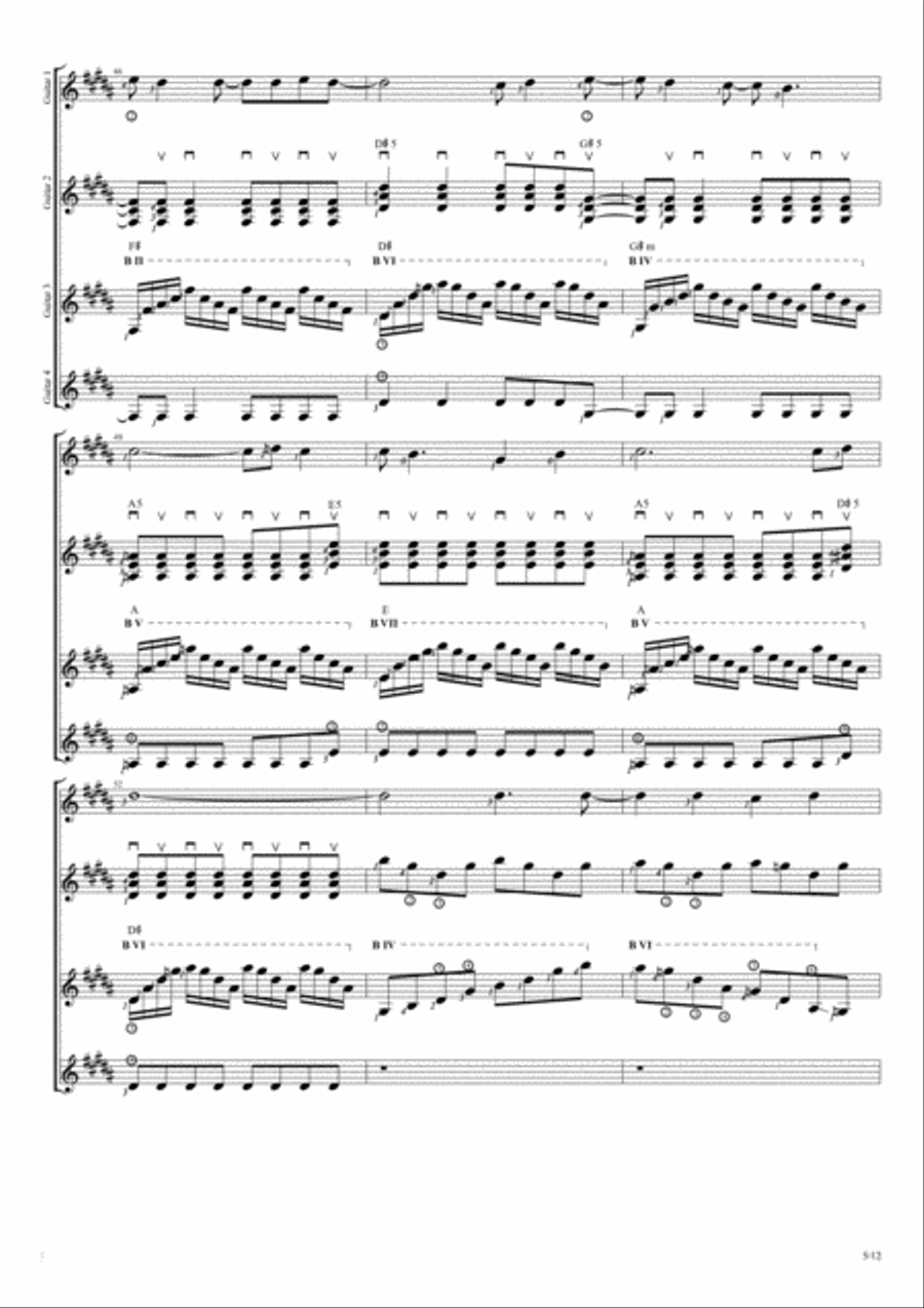Starlight Guitar Solo scores gallery preview page 5