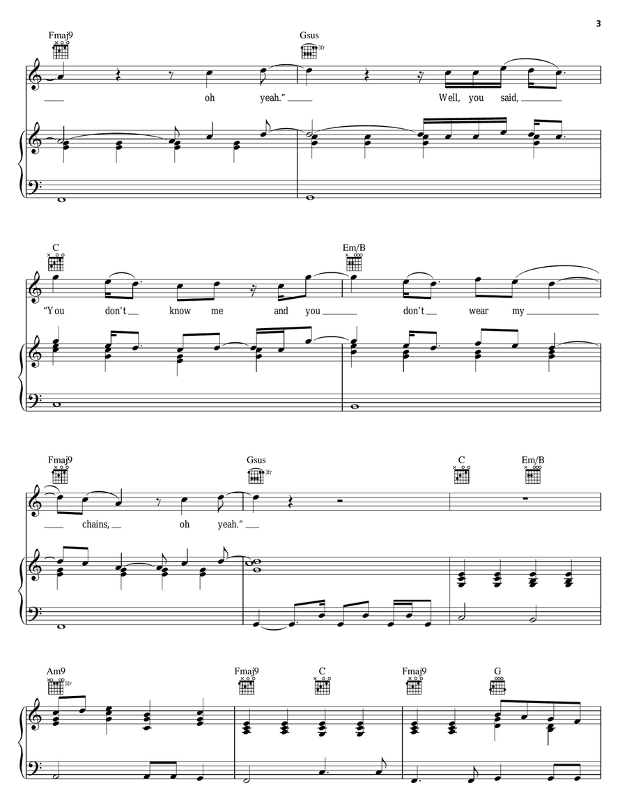 Boston Piano, Vocal, Guitar scores gallery preview page 3