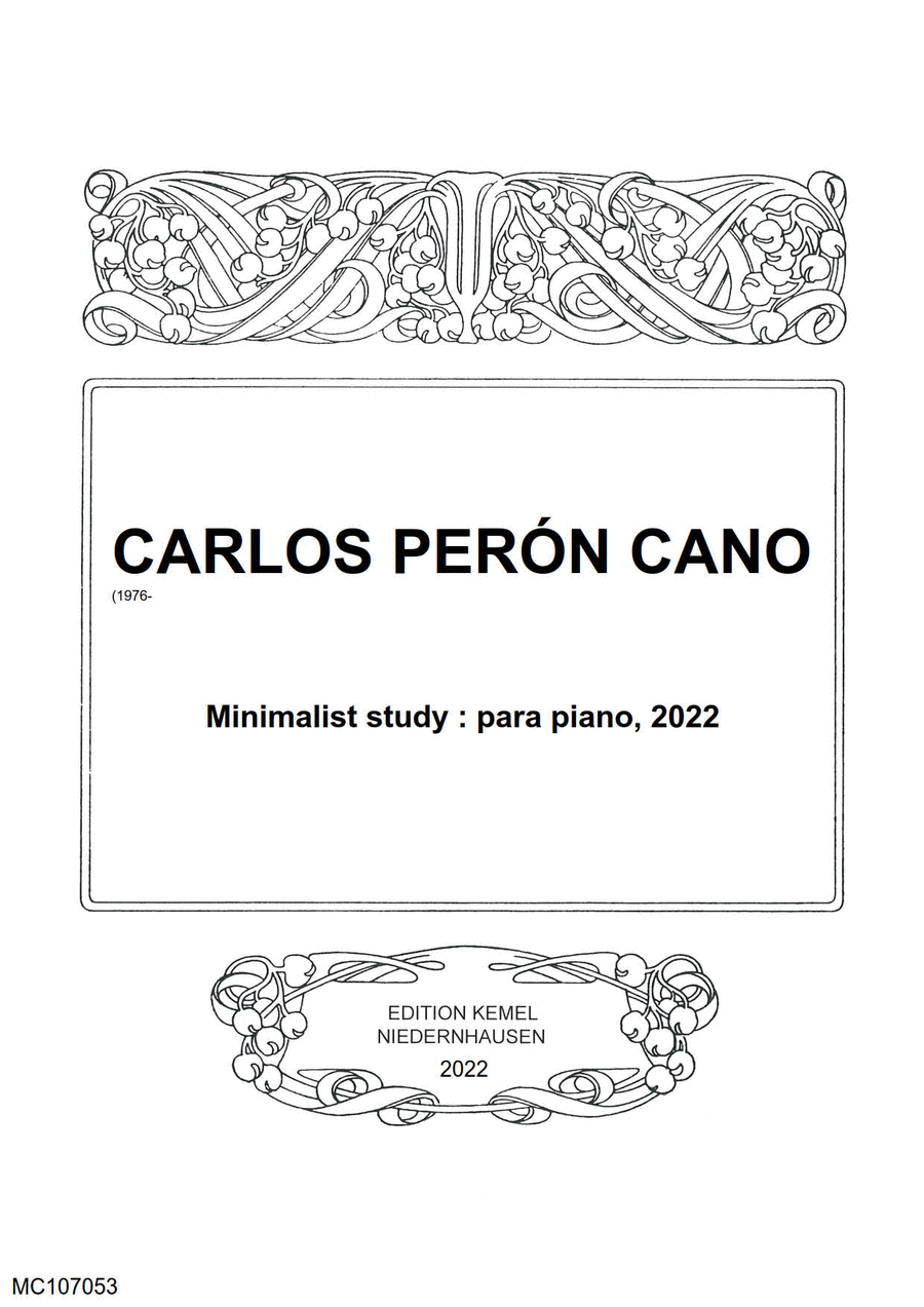Minimalist study Piano scores gallery preview page 1