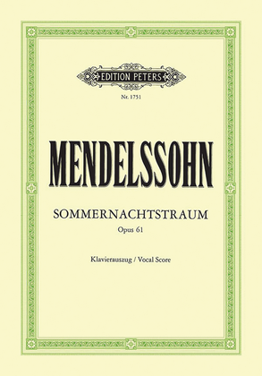 Book cover for A Midsummer Night's Dream Op. 61 (Vocal Score)