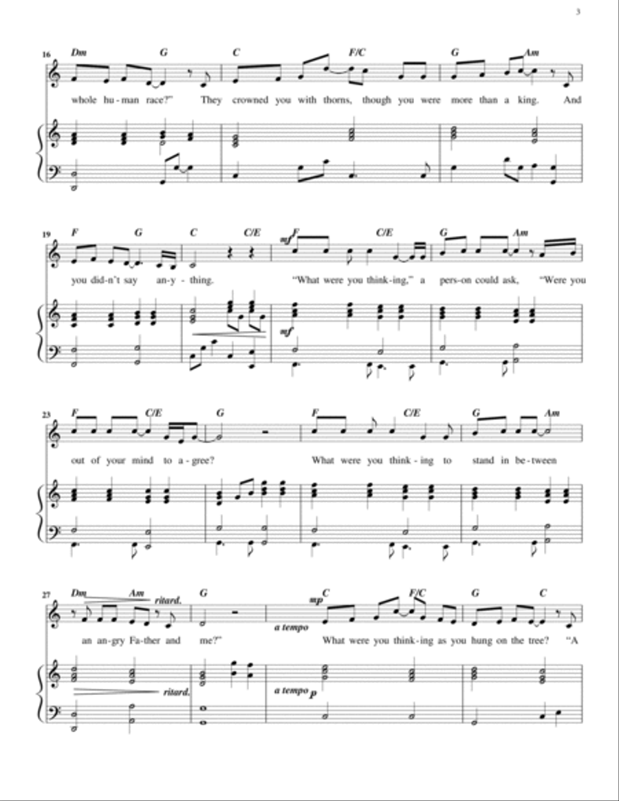 What Were You Thinking? (high voice) High Voice scores gallery preview page 3