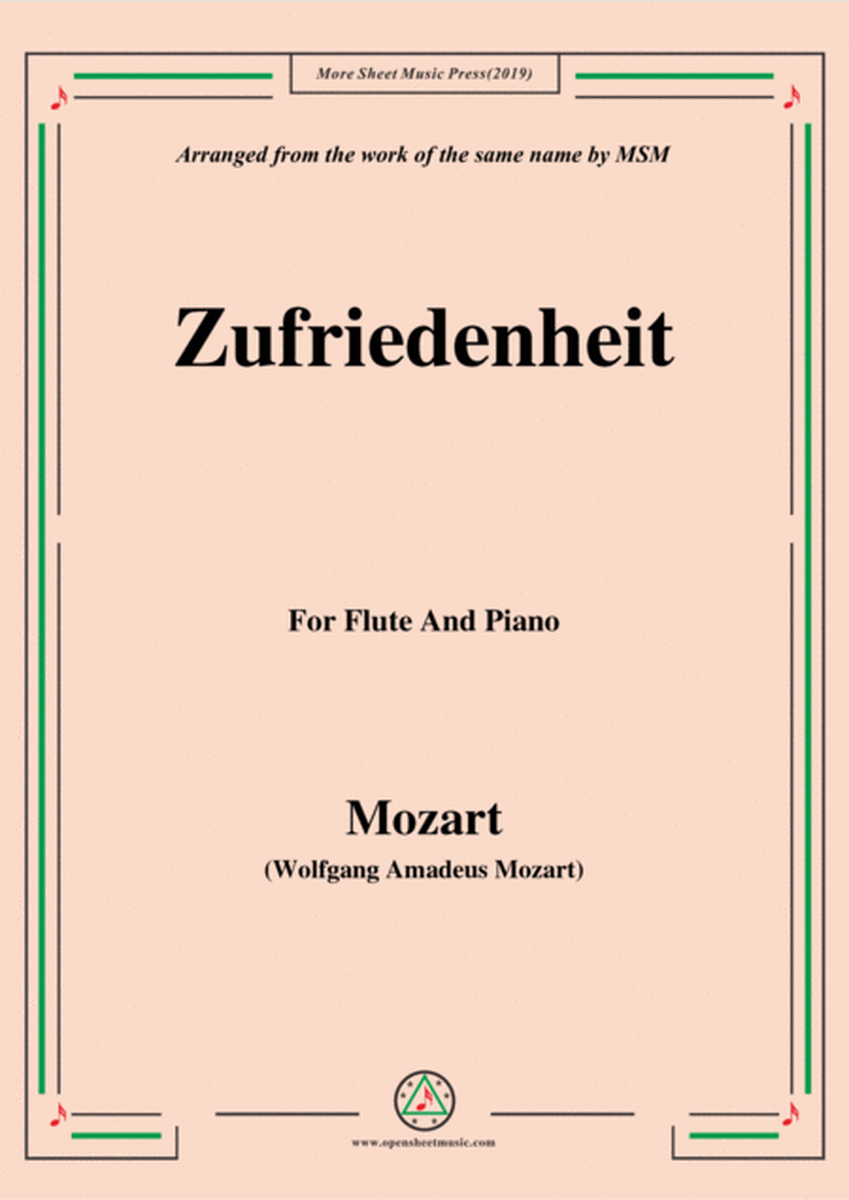 Mozart-Zufriedenheit,for Flute and Piano image number null