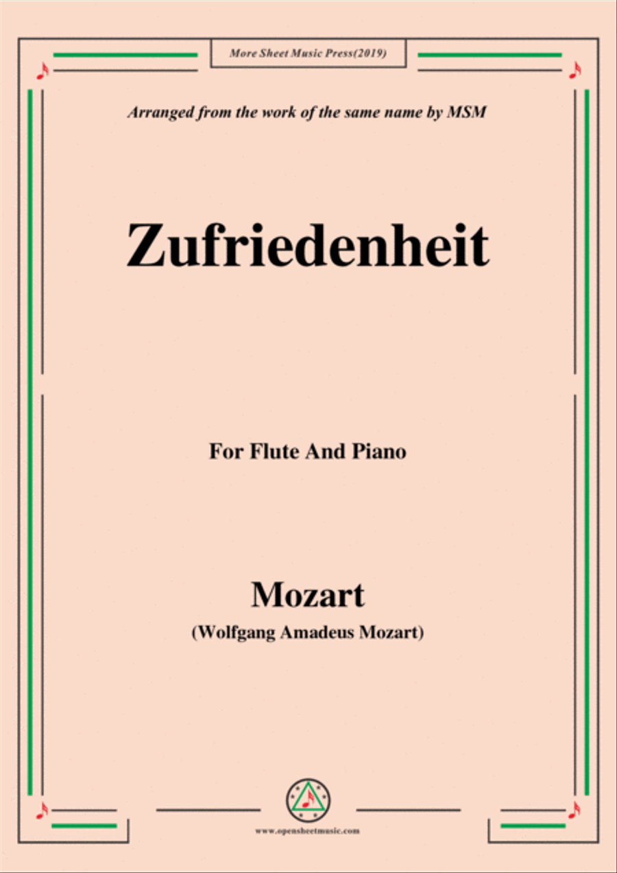 Mozart-Zufriedenheit,for Flute and Piano Flute Solo scores gallery preview page 1